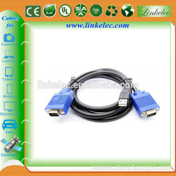 6 ft 2-in-1 Ultra Thin USB KVM extender Cable for for KVM switch